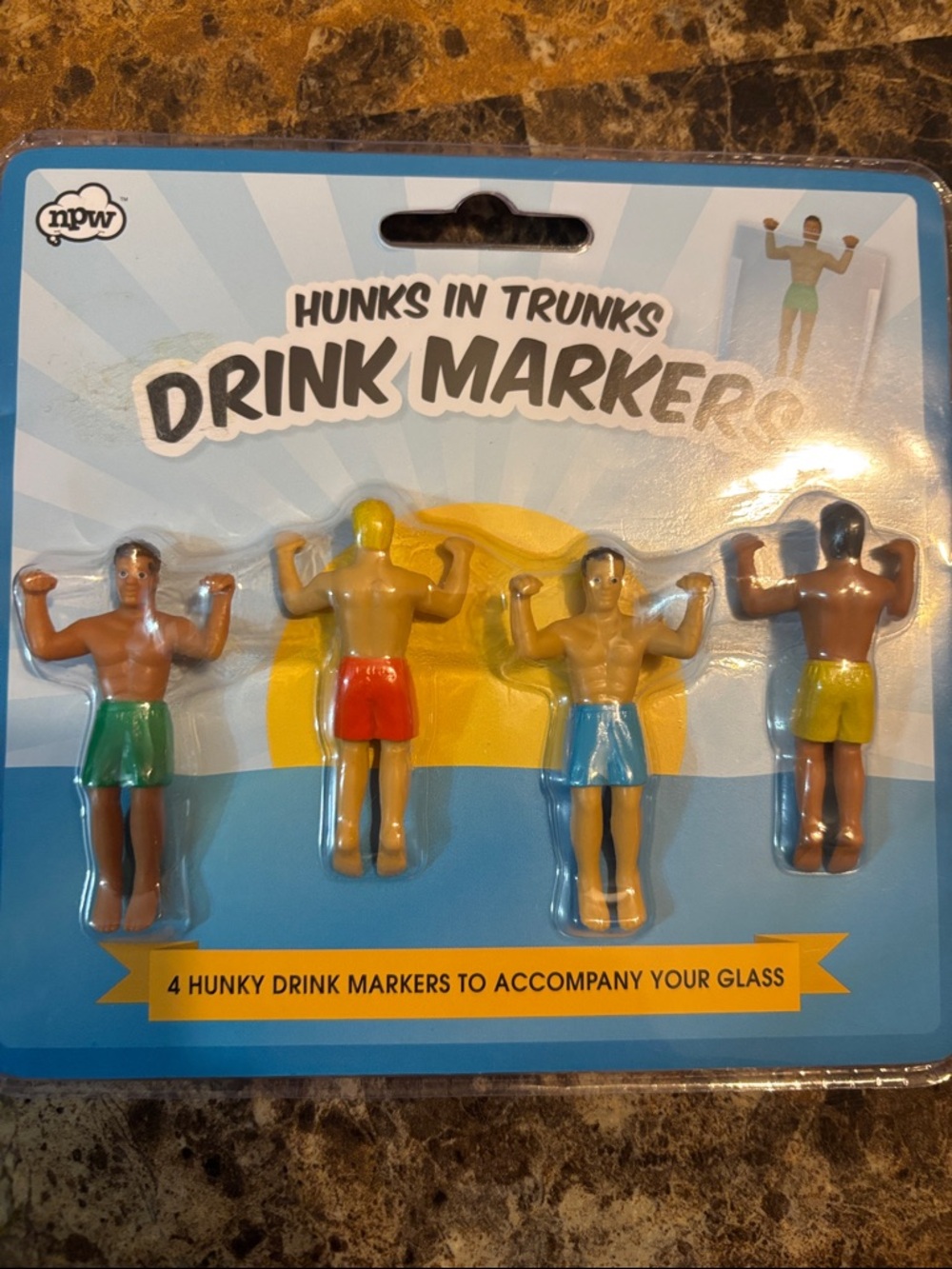 Hunks in Trunks Drink Markers